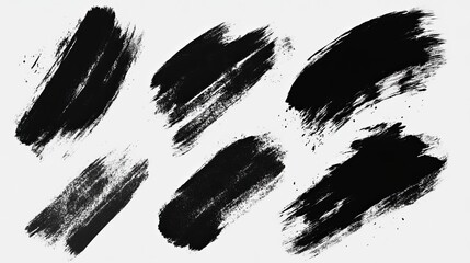 Grunge dark black sketch templates featuring rough paint brush textures Perfect for artistic designs that need bold raw brush strokes