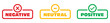 © Aruba - Positive and negative neutral label banner button with check mark icon sign, checkmark tick and cross sign checkbox icons
