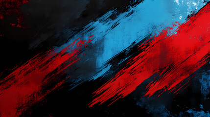 Wall Mural - Abstract red, black and blue background with grunge brush strokes . textures for poster and web banner design, perfect for extreme, sportswear, racing, football, motocross. Grunge. Illustration