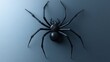 © Khalida - Realistic 3D black spider Ideal for adding a creepy Halloween vibe to advertisements or celebration concepts