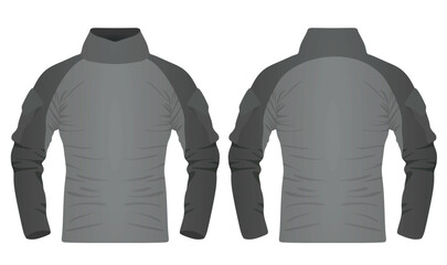 Sticker - Grey fleece long sleeve. vector