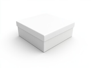 A simple, elegant white box perfect for gift wrapping, storage, or packaging. Ideal for various creative projects.