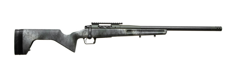 Wall Mural - Modern bolt action rifle with carbon barrel. Weapons for sports, hunting and self-defense. Isolate on white