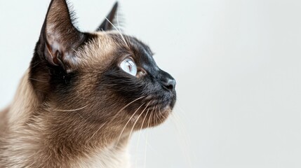 Wall Mural - Close Up Portrait of a Siamese Cat