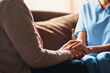 © FotoPush/peopleimages.com - Medical, support and holding hands with nurse and old woman for caregiver, occupational therapy and empathy. Helping others, volunteer and healthcare with closeup of people in retirement home