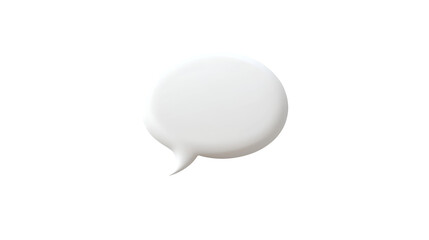 Wall Mural - White 3d speech bubble.