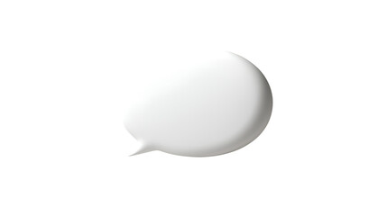 Wall Mural - White 3d speech bubble.
