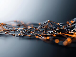 Wall Mural - abstract lines connecting to form a clear flow, symbolizing the efficiency of integrated business pr