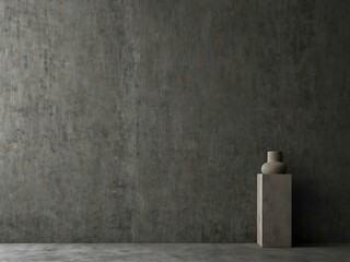 Poster - Grey wall texture with smooth cement plaster.