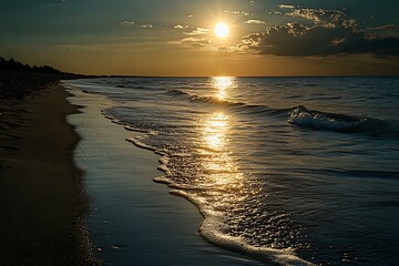 Wall Mural - sunset on the beach