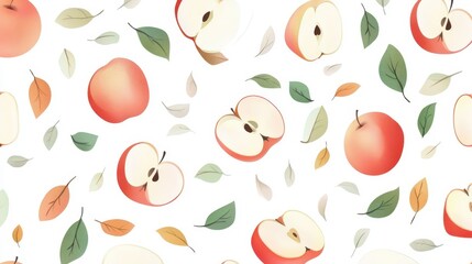 Sticker - Autumn Apple Harvest: A Fresh, Vibrant Pattern