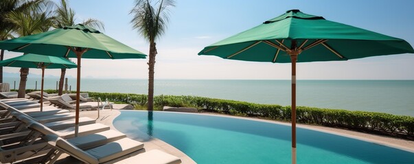 Poster - Luxury Resort Pool with Ocean View