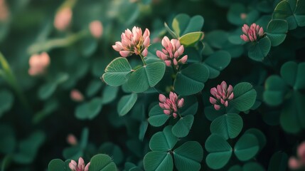 Canvas Print - Blooming Clover: An Enchanting Natural Tapestry