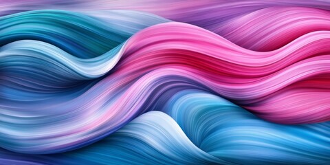 Wall Mural - Vibrant colors swirl and blend together in flowing waves, creating an abstract representation of motion and energy