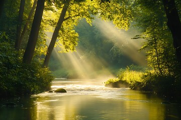 Canvas Print - morning in the park