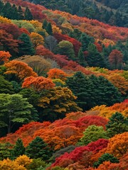 Sticker - Japan's foliage transformation during October’s Koyo season.