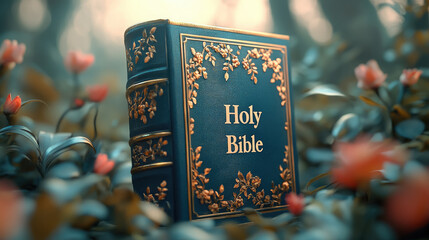 Holy Bible book on table on light background, religious text, Christianity, Catholicism, library, literature, faith, God, reading, believe, pages, Christian symbol, Holy Scripture, religion