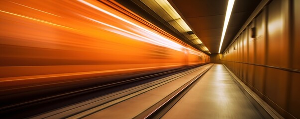 Train Blur in a Tunnel