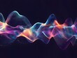 © Chumporn - Vibrant Abstract Sound Waves with Dynamic Glitch Effects in Neon Gradient
