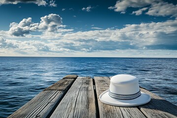 Wall Mural - wooden pier on the sea