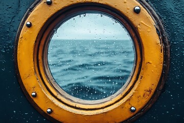 porthole with a view of the sea