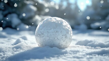 Wall Mural - illustration about christmas snowball.