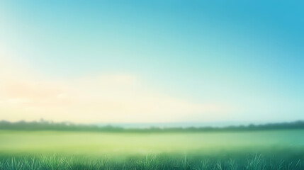 Spring blurred background blue green gradient horizon background for design fresh spring light. Gradient. Illustration