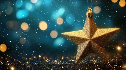 Wall Mural - star with copy space invitation backdrop, christmas greeting background transparent background