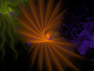 Wall Mural - Imaginatory fractal abstract background Image