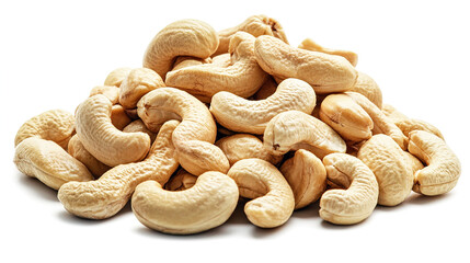 Wall Mural - cashew nuts isolated on white