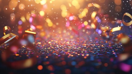 Sticker - Glittering colourful party background. Concept for holiday, celebration, New Year's Eve