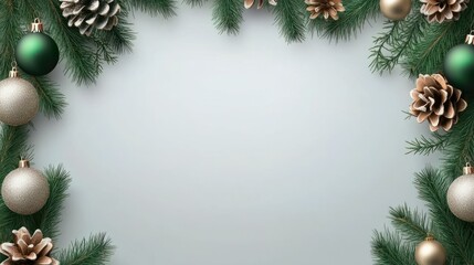 Wall Mural - horizontal banner for christmas and new year with copy text