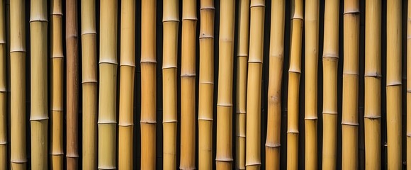 Wall Mural - surface of bamboo fence texture background