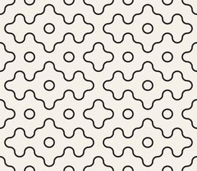 Wall Mural - vector seamless pattern. repeating geometric elements. stylish monochrome background design.