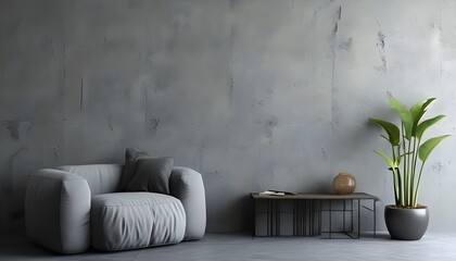 Wall Mural - textured gray wall with rough, uneven surface