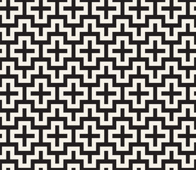 Wall Mural - vector seamless pattern. repeating geometric elements. stylish monochrome background design.