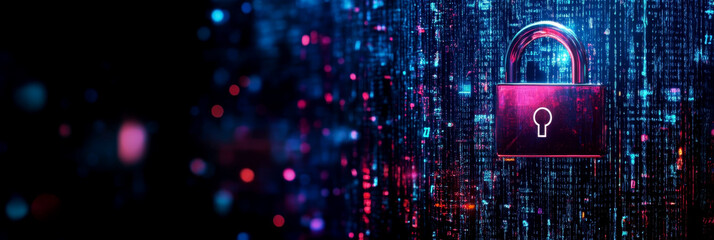 Data Protection Day. Computer and padlock shield element. Secure internet connection. Cybersecurity and privacy concepts to protect data. Safe information exchange and data storage concept
