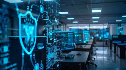 Digital security in a office with nobody