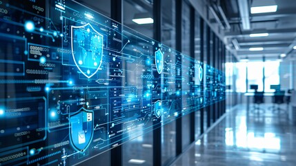 Digital security in a office with nobody
