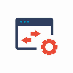 website configuration icon sign vector