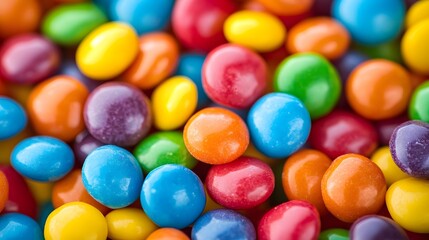 Closeup of colorful gumball candies background
