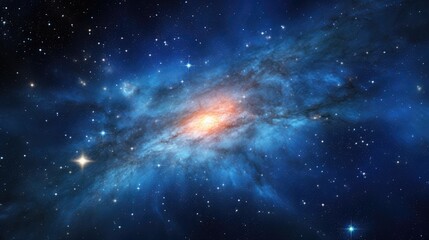 Wall Mural - A breathtaking view of a distant galaxy, swirling with vibrant colors and sparkling with countless stars.