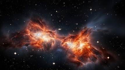 Wall Mural - A breathtaking view of a nebula, with swirling clouds of gas and dust illuminated by the light of distant stars.