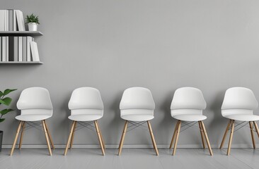 Poster - Chairs are neatly lined up in the waiting room