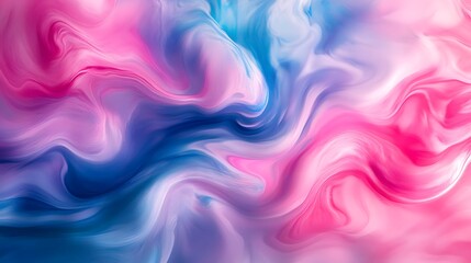 swirls of colorful paint liquid mixing background texture in pink 