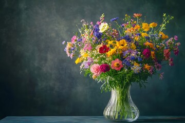 Poster - Vibrant Bouquet of Summer Flowers