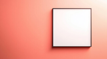 Poster - Blank frame on a pink wall.