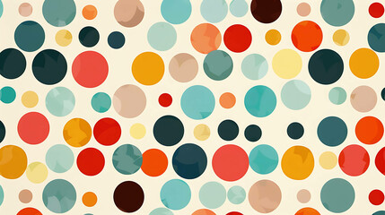 Poster - Colorful polka dot pattern background.