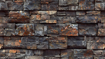 Poster - A close-up shot of a rough stone wall.