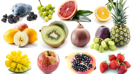 Assortment of fresh fruits.